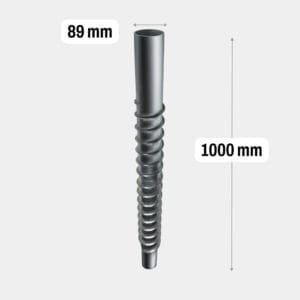 Schroefpaalverlengstuk met schroefdraad HDG_89x1000x3.5_1