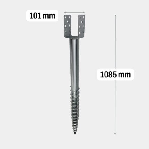 Schroeffundering U – 101x1085x1,8 M12 EXTRA