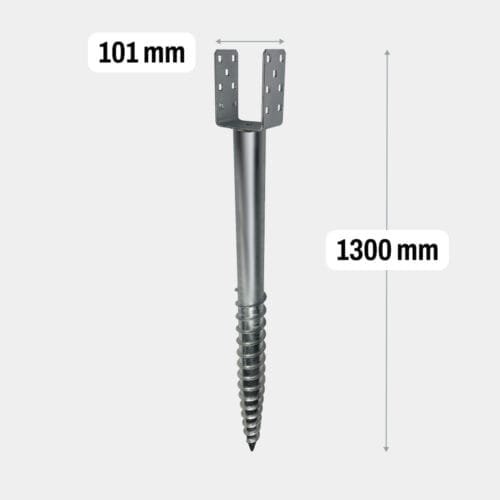 Schroefpaal U 1300mm Extra