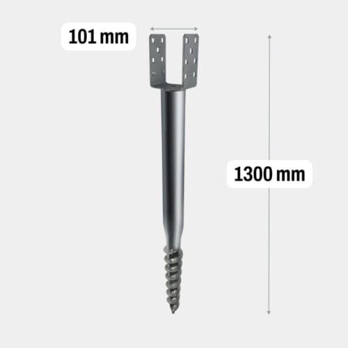 Schroefpaal U 101x1300mm