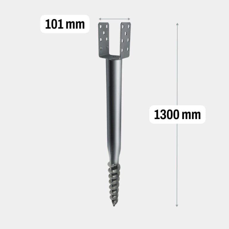 Schroefpaal U 101x1300mm