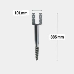 Schroefpaal U 885mm
