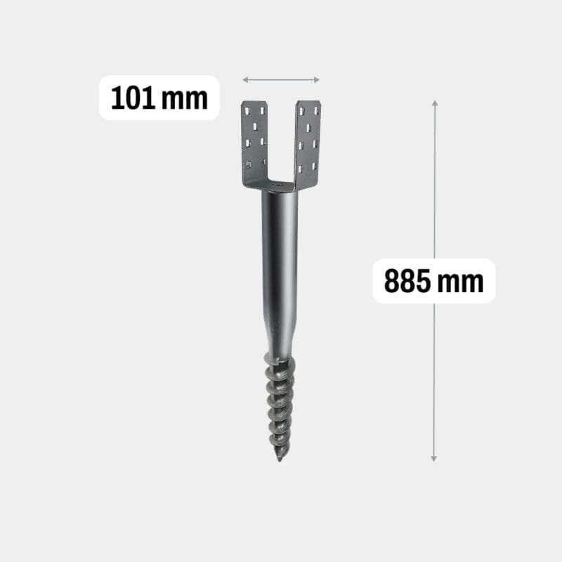 Schroefpaal U 885mm