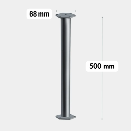 Sraigtinio pamato M prailginimas – 68x500x120mm, M12