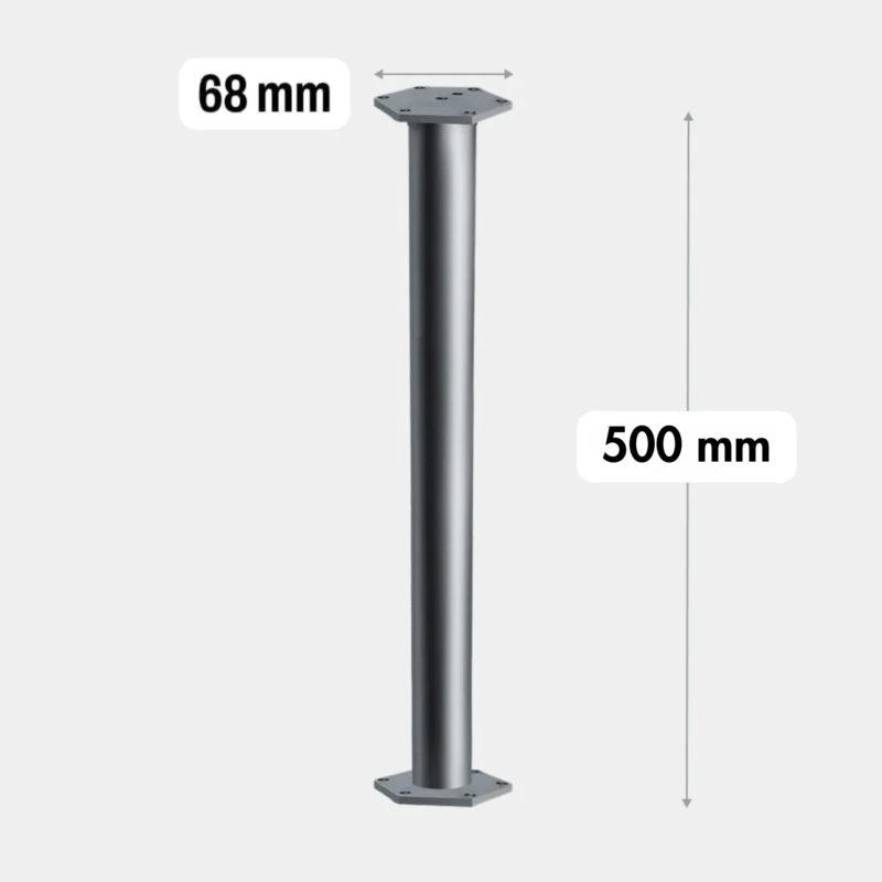 Sraigtinio pamato M prailginimas – 68x500x120mm, M12 Sraigtinio pamato M prailginimas – 68x500x120mm, M12